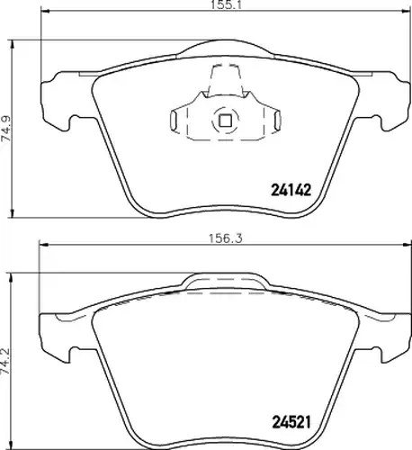 накладки HELLA PAGID 8DB 355 013-001