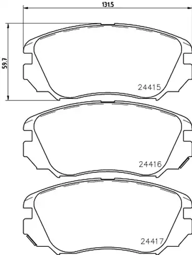 накладки HELLA PAGID 8DB 355 013-051