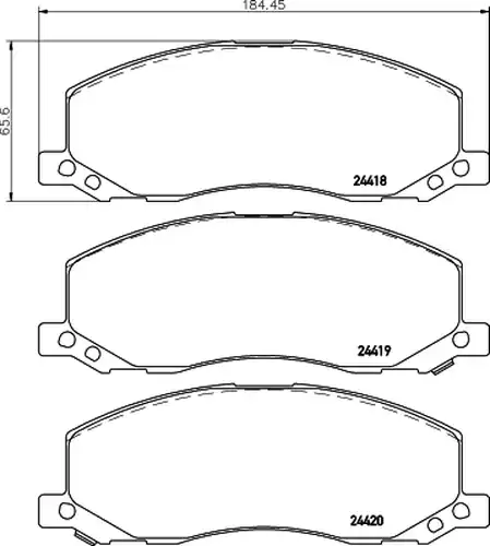 накладки HELLA PAGID 8DB 355 013-061