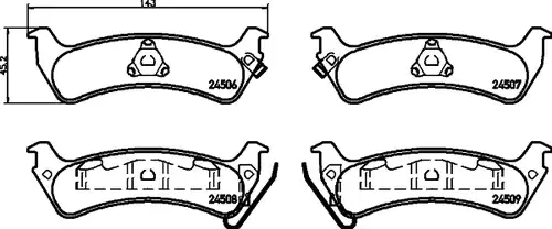 накладки HELLA PAGID 8DB 355 013-091