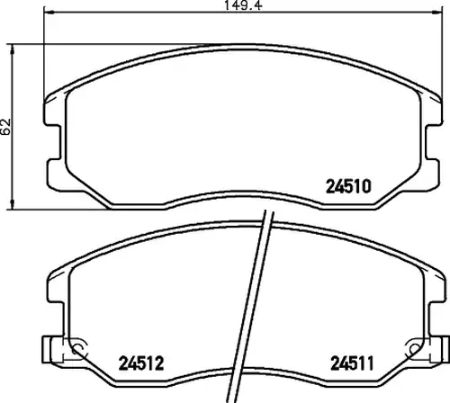 накладки HELLA PAGID 8DB 355 013-121