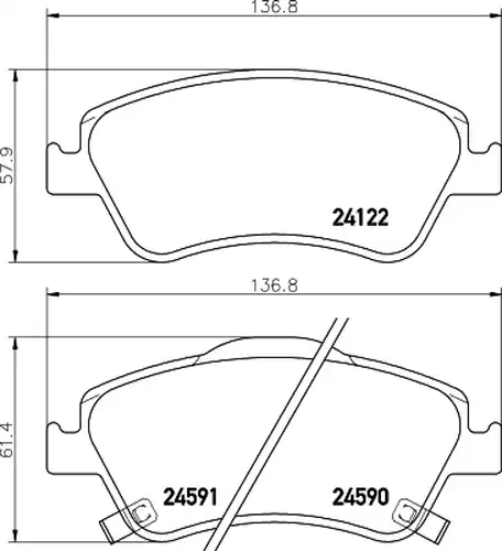 накладки HELLA PAGID 8DB 355 013-561