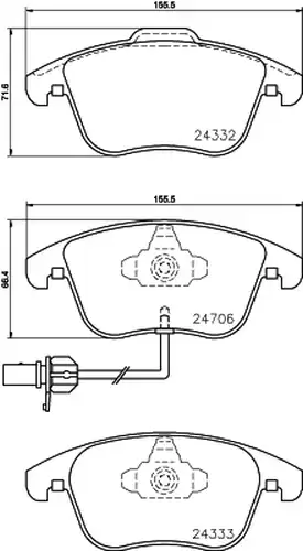 накладки HELLA PAGID 8DB 355 013-861