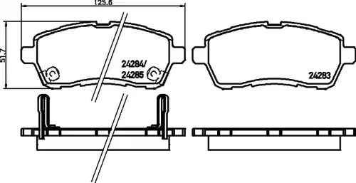 накладки HELLA PAGID 8DB 355 014-001