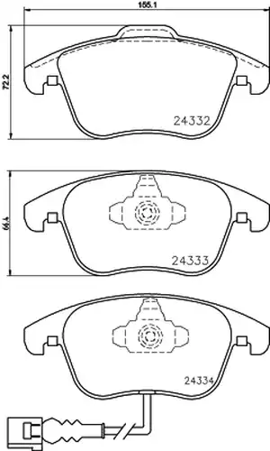 накладки HELLA PAGID 8DB 355 014-031