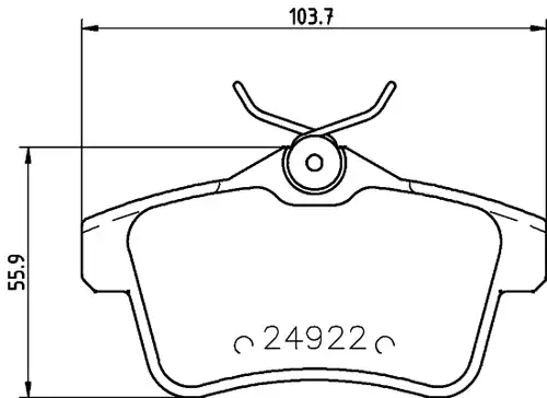 накладки HELLA PAGID 8DB 355 014-531