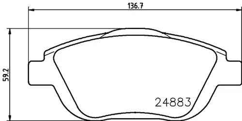 накладки HELLA PAGID 8DB 355 014-551