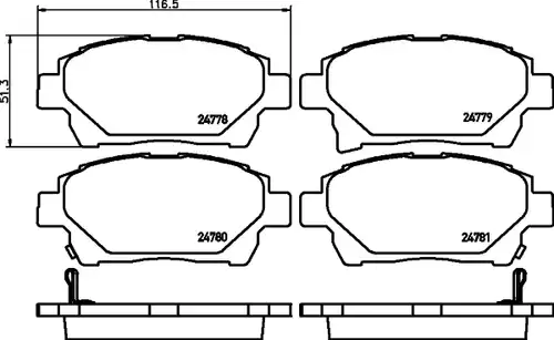 накладки HELLA PAGID 8DB 355 014-601