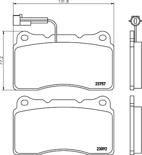 накладки HELLA PAGID 8DB 355 014-731