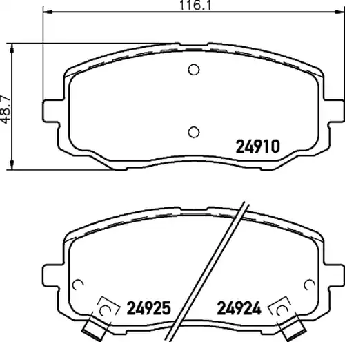 накладки HELLA PAGID 8DB 355 014-901