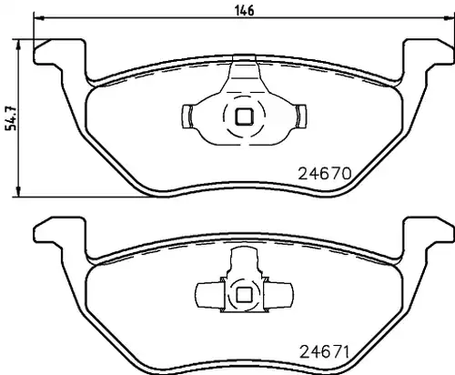 накладки HELLA PAGID 8DB 355 014-951