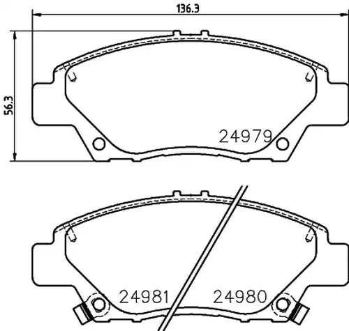 накладки HELLA PAGID 8DB 355 015-001