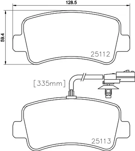 накладки HELLA PAGID 8DB 355 015-301