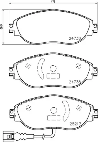 накладки HELLA PAGID 8DB 355 015-921