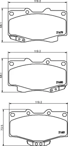 накладки HELLA PAGID 8DB 355 016-401