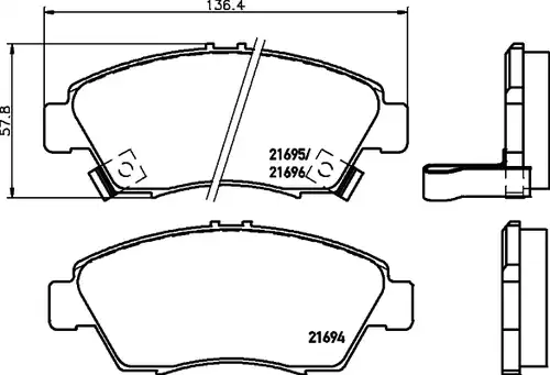 накладки HELLA PAGID 8DB 355 016-461