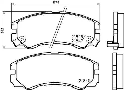 накладки HELLA PAGID 8DB 355 016-611