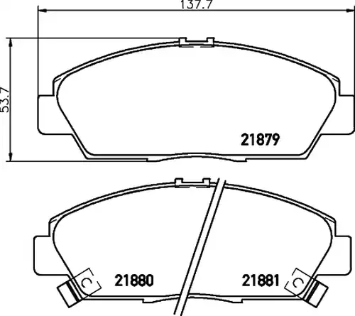 накладки HELLA PAGID 8DB 355 016-631