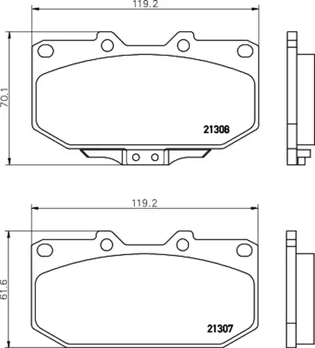 накладки HELLA PAGID 8DB 355 016-791