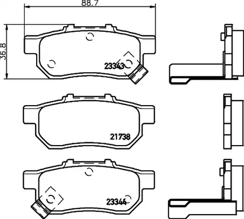 накладки HELLA PAGID 8DB 355 017-151