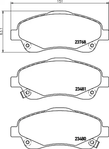 накладки HELLA PAGID 8DB 355 017-321