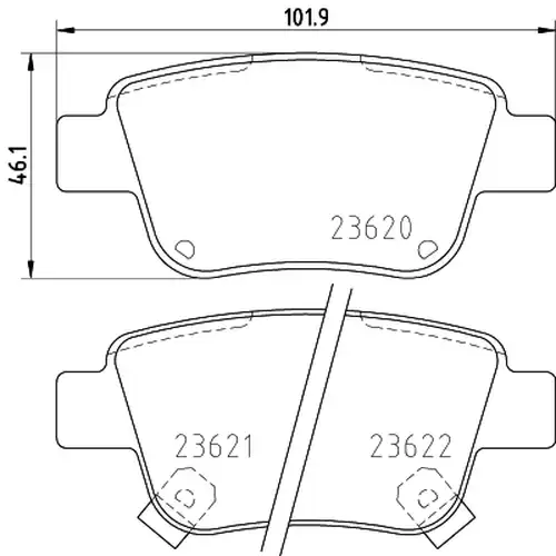 накладки HELLA PAGID 8DB 355 017-331