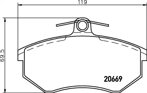 накладки HELLA PAGID 8DB 355 017-701