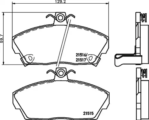 накладки HELLA PAGID 8DB 355 018-031