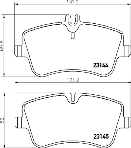 накладки HELLA PAGID 8DB 355 018-331