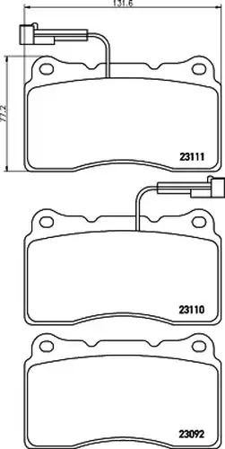 накладки HELLA PAGID 8DB 355 018-361