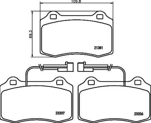 накладки HELLA PAGID 8DB 355 018-421