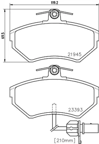 накладки HELLA PAGID 8DB 355 018-451