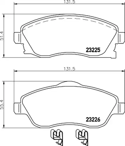 накладки HELLA PAGID 8DB 355 018-511