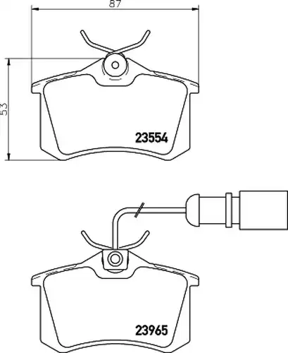 накладки HELLA PAGID 8DB 355 018-601