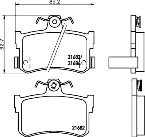 накладки HELLA PAGID 8DB 355 018-611