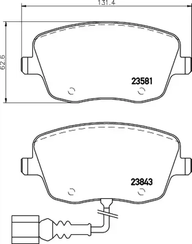 накладки HELLA PAGID 8DB 355 018-811