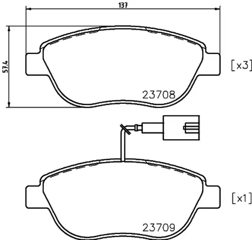 накладки HELLA PAGID 8DB 355 018-831