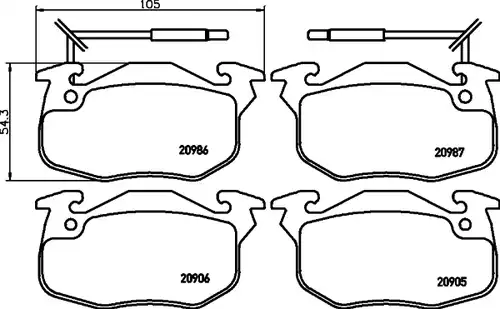 накладки HELLA PAGID 8DB 355 018-961