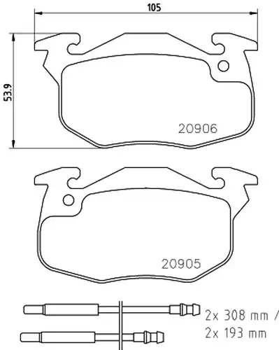 накладки HELLA PAGID 8DB 355 019-131