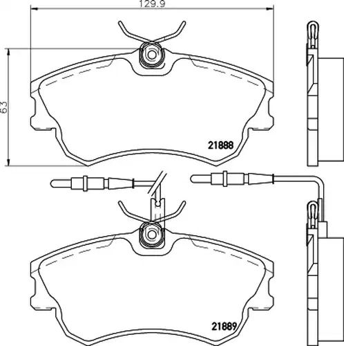 накладки HELLA PAGID 8DB 355 019-261