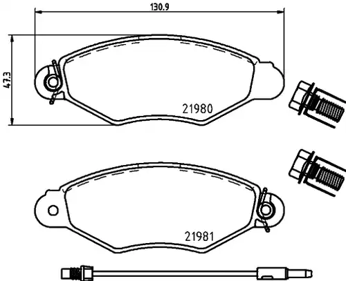 накладки HELLA PAGID 8DB 355 019-301