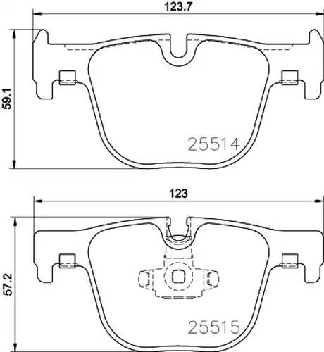 накладки HELLA PAGID 8DB 355 019-781