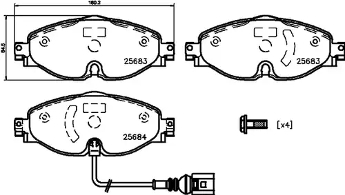 накладки HELLA PAGID 8DB 355 020-191