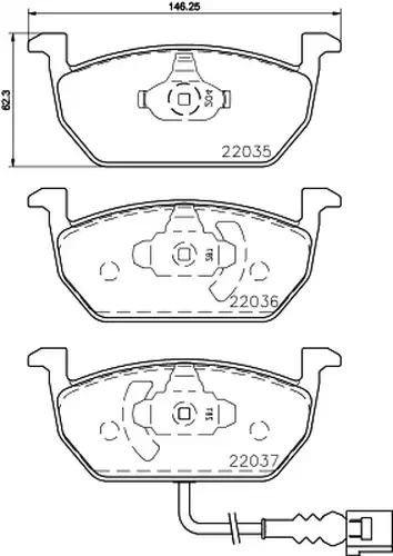 накладки HELLA PAGID 8DB 355 021-951