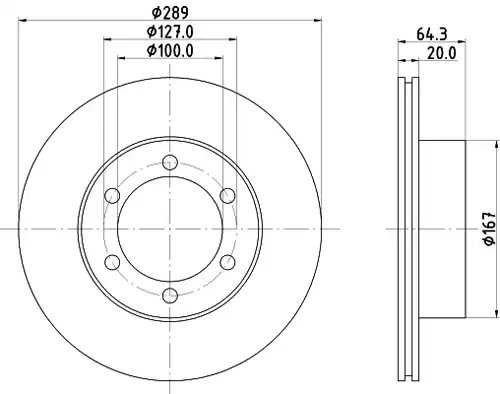 спирачен диск HELLA PAGID 8DD 355 104-761