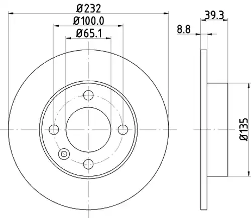 спирачен диск HELLA PAGID 8DD 355 106-681