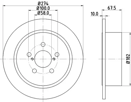 спирачен диск HELLA PAGID 8DD 355 114-641