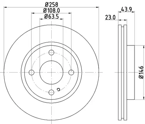 спирачен диск HELLA PAGID 8DD 355 115-371