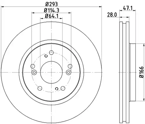 спирачен диск HELLA PAGID 8DD 355 115-941