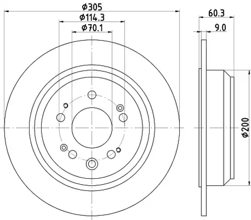 спирачен диск HELLA PAGID 8DD 355 116-111